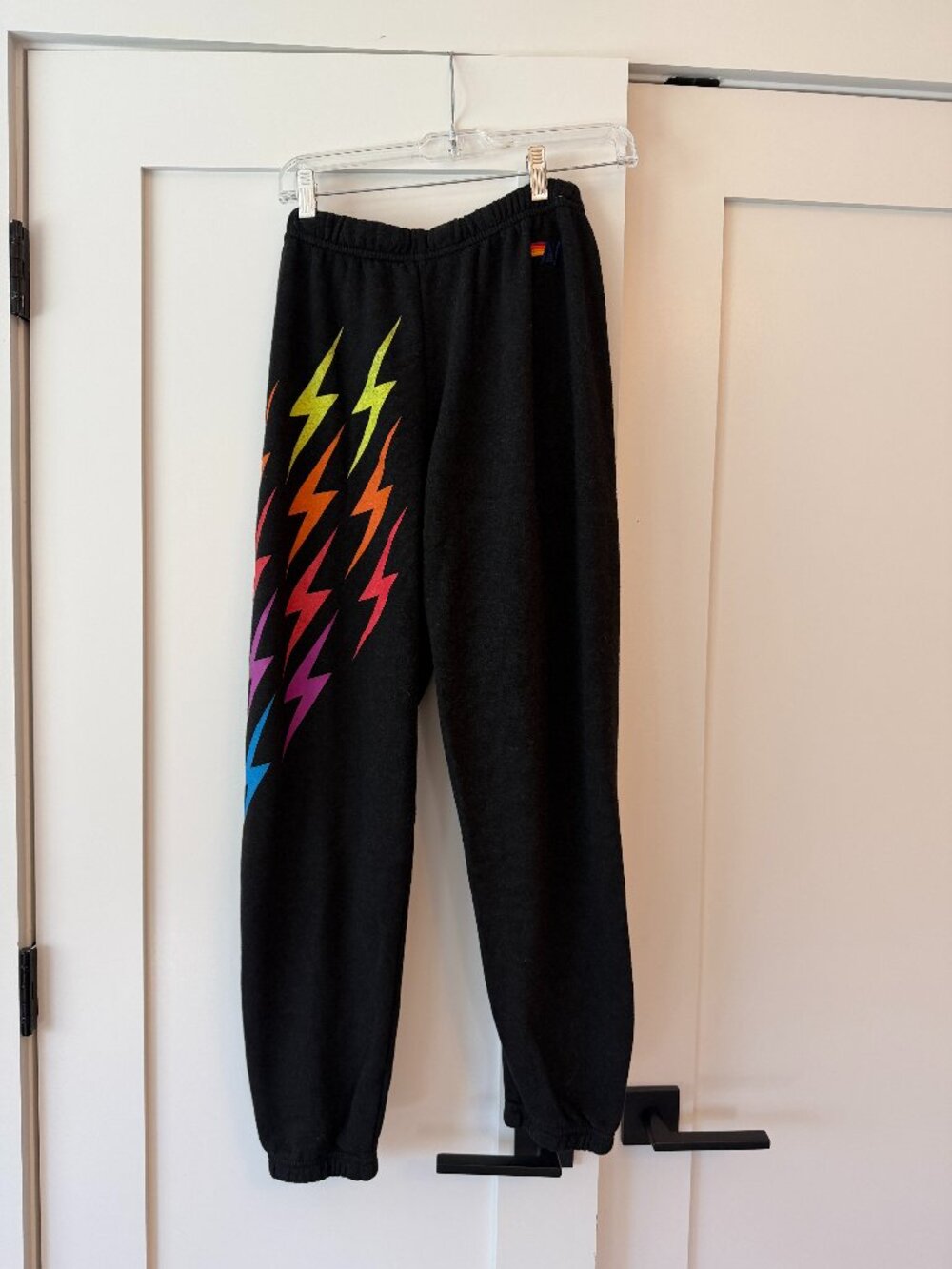 Aviator Nation Rainbow Bolt Sweatpants Size Small